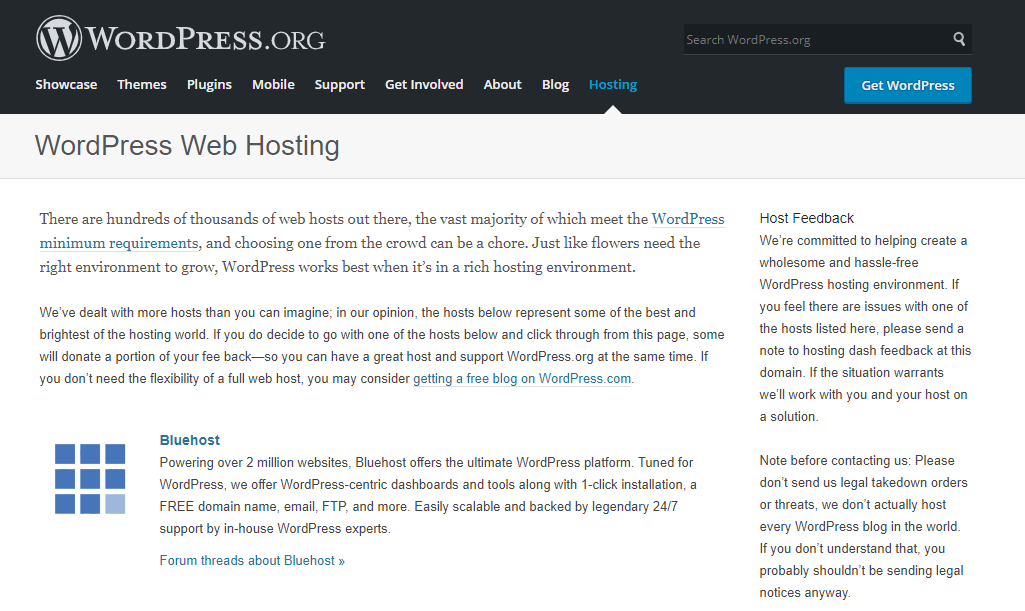 Bluehost - Wordpress Recommended
