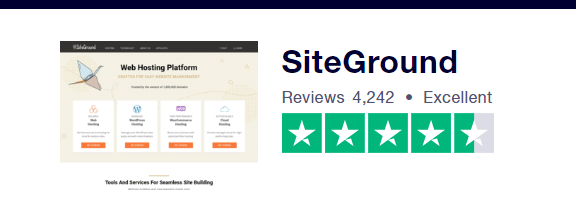 SiteGround Trustpilot Score